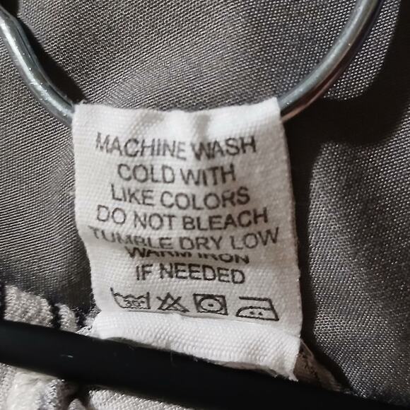 Truly 4 You vertical stripe boho Navy/white tunic M pompom butterfly sleeves - Picture 7 of 8